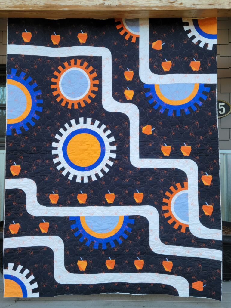 Pieced by guild members, quilted by ?, donated to Wenatchee Rotary for auction.